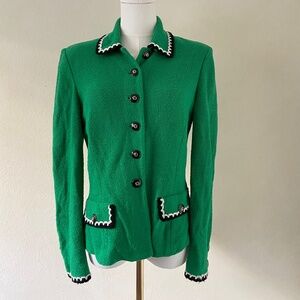 Green tweed jacket